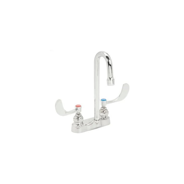 T&S Brass T&S B-0892 Deck Mount Medical Lavatory Faucet, Swivel/Rigid Gooseneck, 2.2 GPM, 4" Handles B-0892 - main